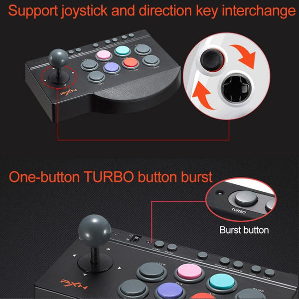 PXN PXN-0082 Gladiator Street Machine Game Handle Rocker Controller for Nintendo Switch / PC / Android System / PS3 / PS4 / XboxOne, PXN-0082