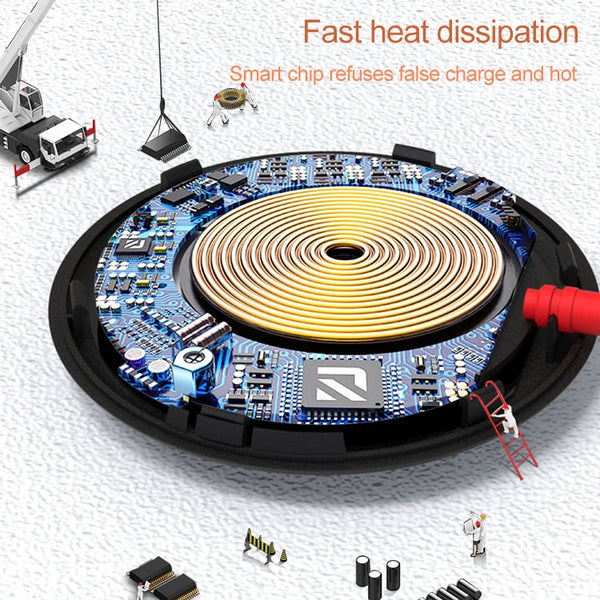 10W Portable Suction Cup Mobile Phone Fast Charging Wireless Charger, Length: 1.5m, 10W