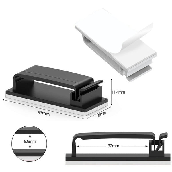 HG2613 20 PCS Desktop Data Cable Organizer Fixing Clip