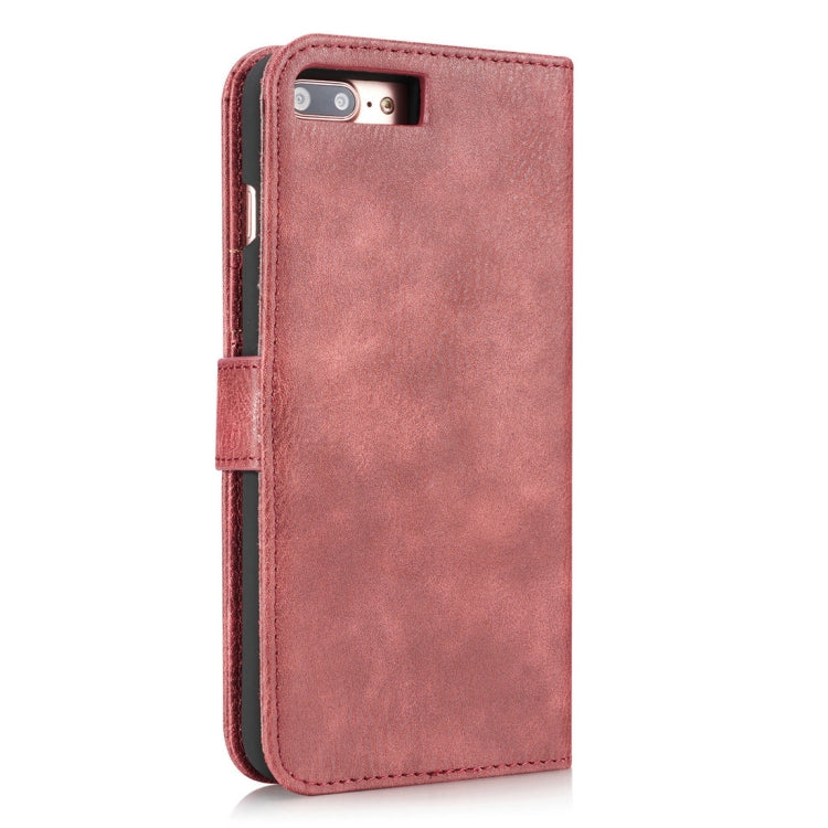 DG.MING for iPhone 8 Plus & iPhone 7 Plus Crazy Horse Texture Horizontal Flip Detachable Magnetic Protective Case with Holder & Card Slots & Wallet, iPhone 8P & 7P