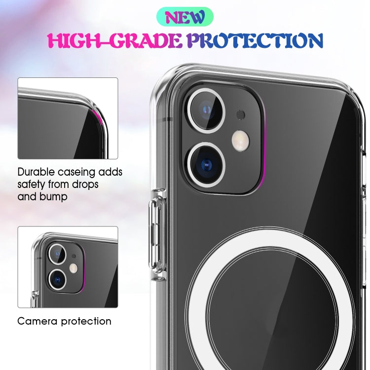 For iPhone 7 Plus / 8  Plus Magsafe Case Simple Magnetic Ring All-inclusive Clear Crystal Acrylic PC +TPU Shockproof Case, For iPhone 7 Plus