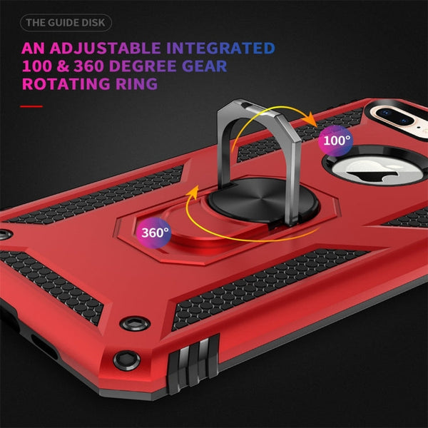 Sergeant Armor Shockproof TPU + PC Protective Case for iPhone 7 / 8 Plus, with 360 Degree Rotation Holder, For iPhone 7 / 8 Plus, iPhone 7 / 8 Plus