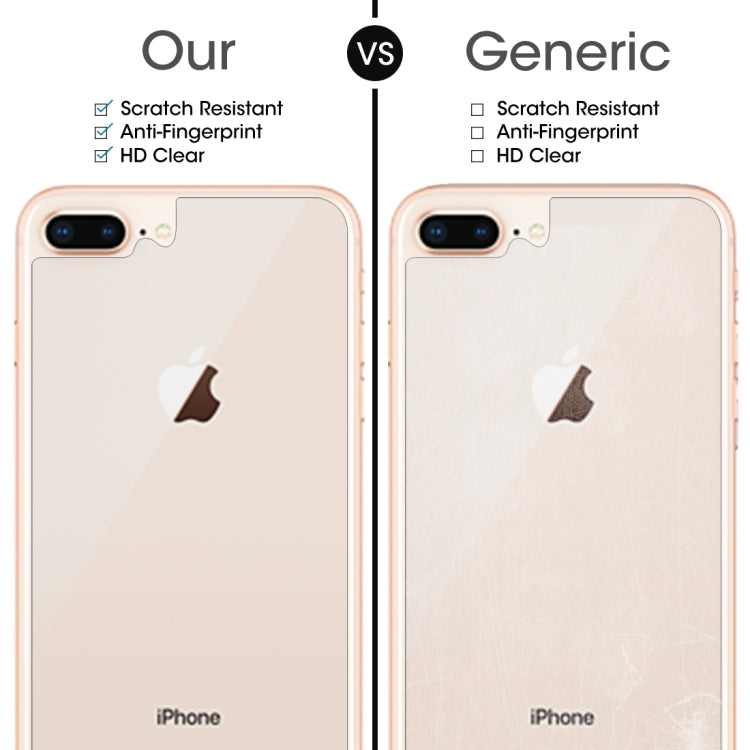 2 PCS for iPhone 8 Plus & 7 Plus 0.3mm 9H Surface Hardness 2.5D Curved Edge Explosion-proof Premium Tempered Glass Back Screen Protector, For 8P & 7P