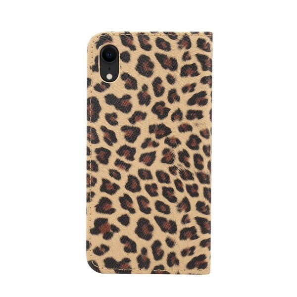 For iPhone XR Leopard Pattern Horizontal Flip Leather Case with Holder & Card Slots