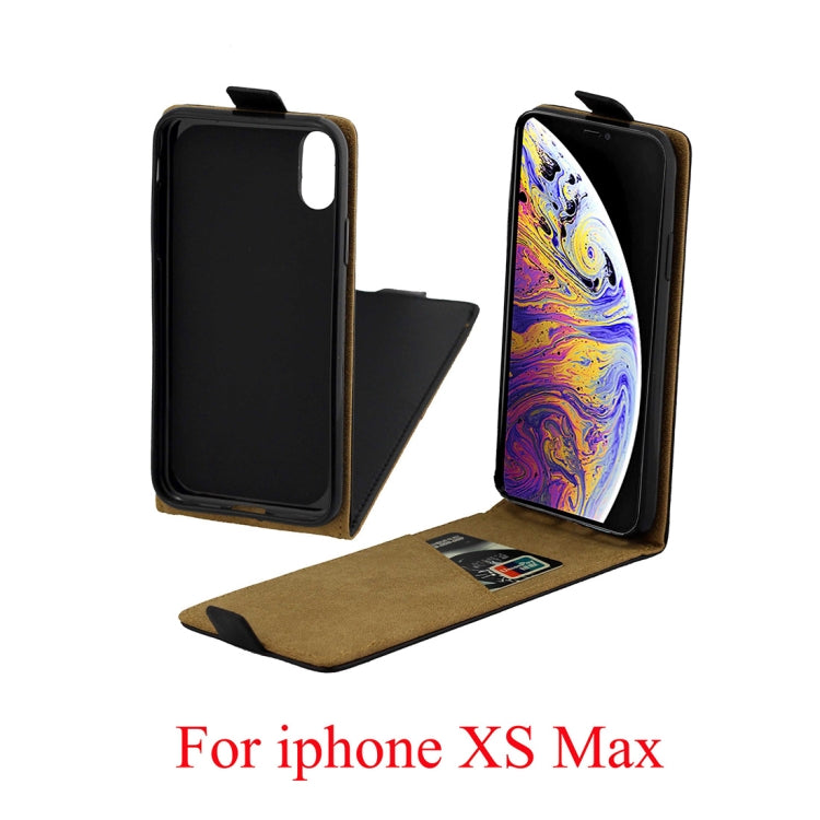 For iPhone XS Max Business Style Vertical Flip TPU Leather Case with Card Slot, For XS Max