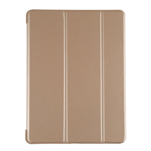 PU Plastic Bottom Case Foldable Deformation Left and Right Flip Leather Case with Three Fold Bracket & Smart Sleep for iPad Air3 2019