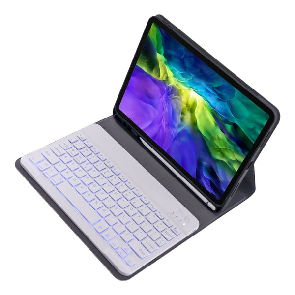 A11BS 2020 Ultra-thin ABS Detachable Bluetooth Keyboard Tablet Case for iPad Pro 11 2022 / 2021 / Air4 / Air5, with Backlight & Pen Slot & Holder, For iPad Pro 11 inch (2020)