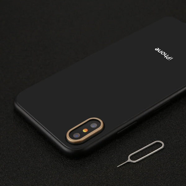 For iPhone X Rear Camera Lens Protection Ring Cover with Tray Eject Tool Needle, CRT-003