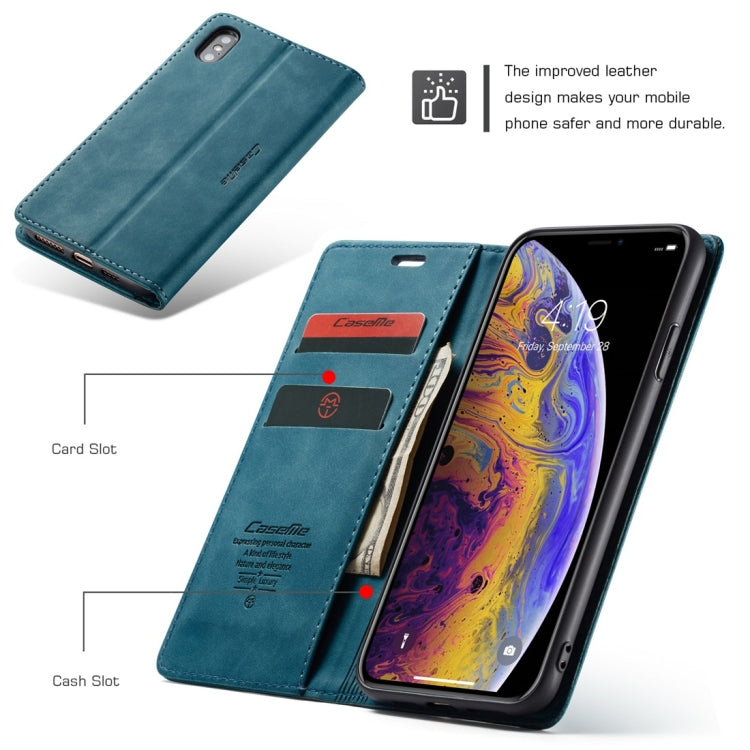 For iPhone XS Max CaseMe-013 Multifunctional Retro Frosted Horizontal Flip Leather Case with Card Slot & Holder & Wallet, For iPhone XS Max
