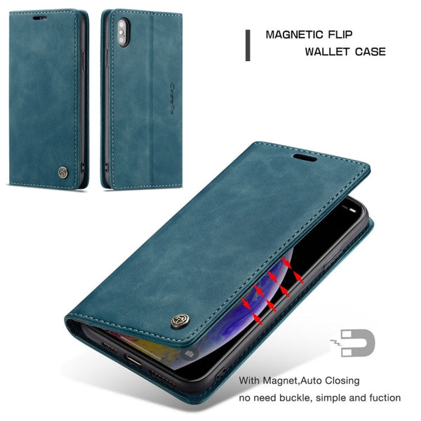 For iPhone XS Max CaseMe-013 Multifunctional Retro Frosted Horizontal Flip Leather Case with Card Slot & Holder & Wallet, For iPhone XS Max
