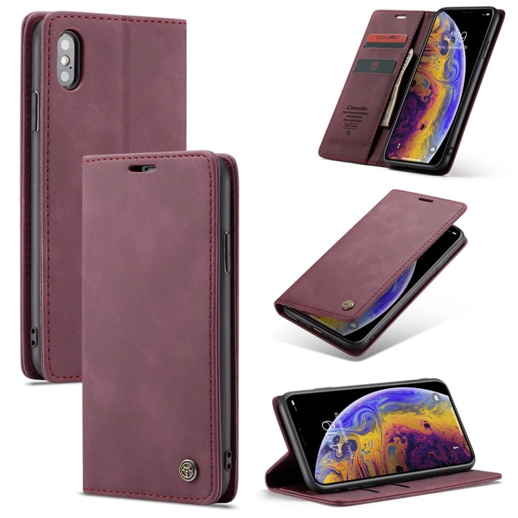 For iPhone XS Max CaseMe-013 Multifunctional Retro Frosted Horizontal Flip Leather Case with Card Slot & Holder & Wallet, For iPhone XS Max