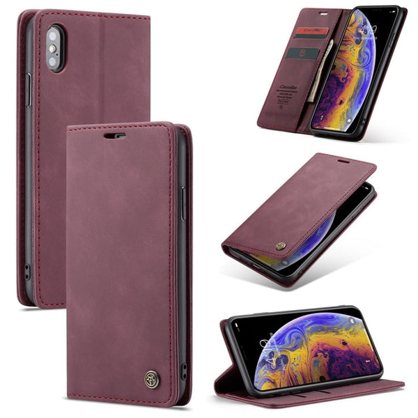 For iPhone XS Max CaseMe-013 Multifunctional Retro Frosted Horizontal Flip Leather Case with Card Slot & Holder & Wallet, For iPhone XS Max