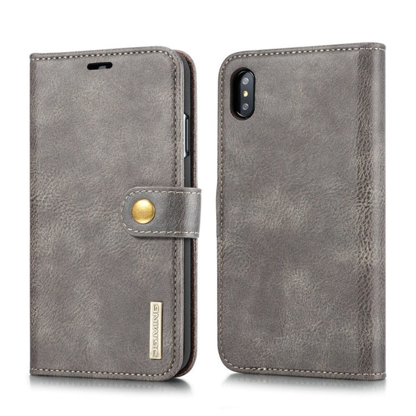 For iPhone XS Max DG.MING Crazy Horse Texture Flip Detachable Magnetic Leather Case with Holder & Card Slots & Wallet, iPhone XS Max, For iPhone XS Max
