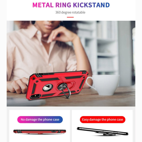 For iPhone XS Max Armor Shockproof TPU + PC Protective Case with 360 Degree Rotation Holder, For iPhone XS Max