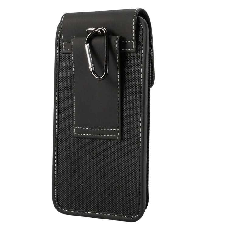 5. 5 inch Phones Universal Hanging Waist Oxford Cloth Case Bag with Carabiner, 5. 5 inch