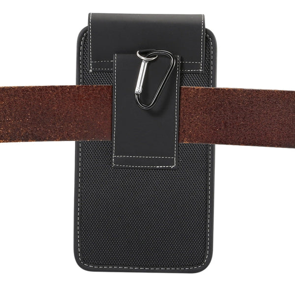 5. 5 inch Phones Universal Hanging Waist Oxford Cloth Case Bag with Carabiner, 5. 5 inch