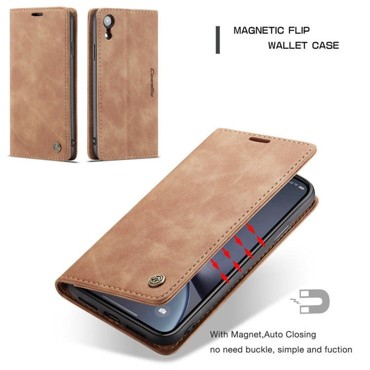 For iPhone XR CaseMe-013 Multifunctional Retro Frosted Horizontal Flip Leather Case with Card Slot & Holder & Wallet, For iPhone XR