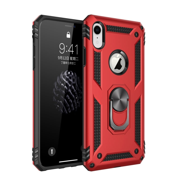 For iPhone XR Sergeant Armor Shockproof TPU + PC Protective Case with 360 Degree Rotation Holder
