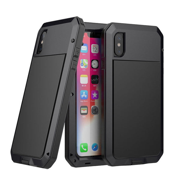 For iPhone XR Metal Shockproof Waterproof Protective Case