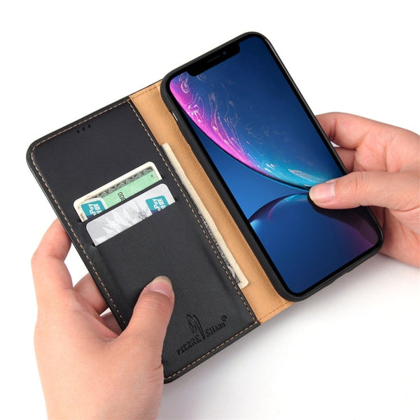 For iPhone XR Dermis Texture PU Horizontal Flip Leather Case with Holder & Card Slots & Wallet