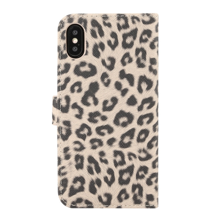 For iPhone XS Leopard Pattern Horizontal Flip Leather Case with Holder & Card Slots