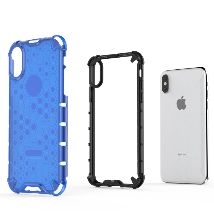 For iPhone X / XS Shockproof Honeycomb PC + TPU Protective Case, For iPhone X / XS