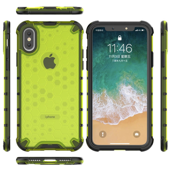 For iPhone X / XS Shockproof Honeycomb PC + TPU Protective Case, For iPhone X / XS