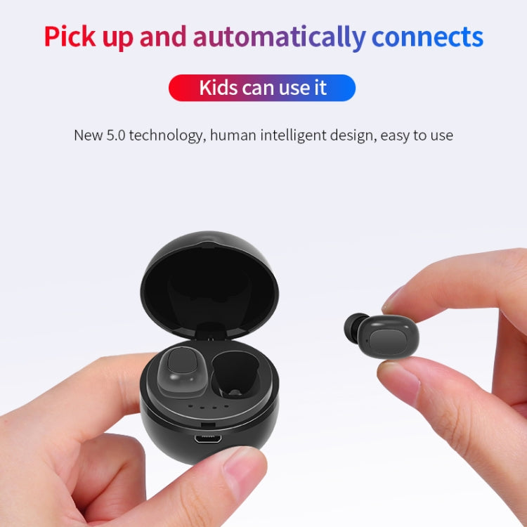 A10 TWS Space Capsule Shape Wireless Bluetooth Earphone with Magnetic Charging Box & Lanyard, Support HD Call & Automatic Pairing Bluetooth