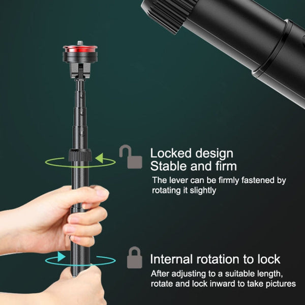 Aluminum Alloy Mobile Phone Bluetooth Selfie Stick Live Floor Tripod Bracket, Height: 1.5m, Height: 1.5m