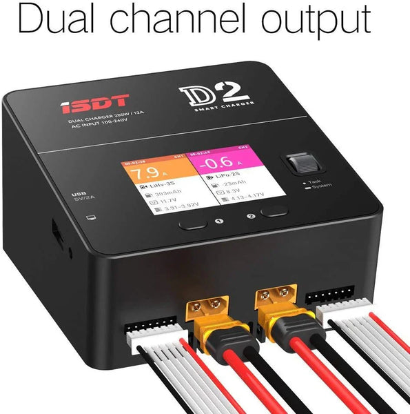 ISDT D2 Mark 2 Dual Channel 200W LiPo Battery Charger