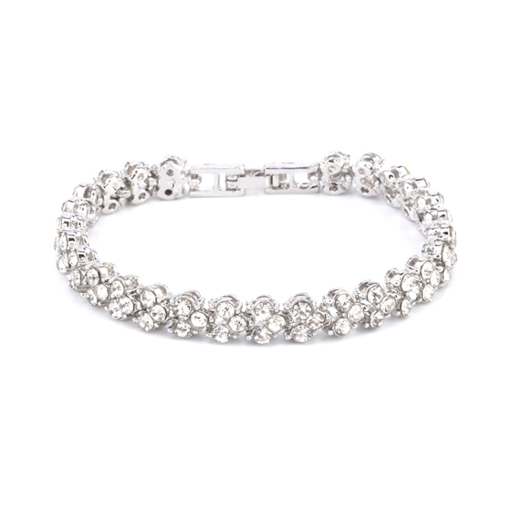 Glamorous Female Crystal Bracelet with Artificial Diamond Inlaid for Wedding, Engagement, Mother`s Day And Birthday Gift, Diameter: 5.25 cm, Perimeter:16.5 cm