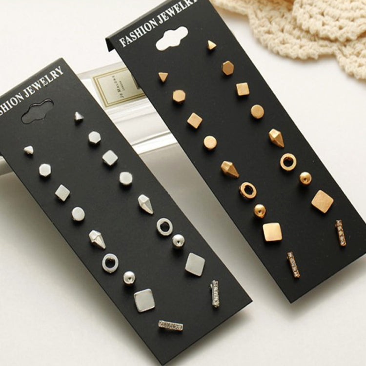 9 Pair Sets Assorted Multiple Stud Earrings Jewelry Set With Card For Women And Girls