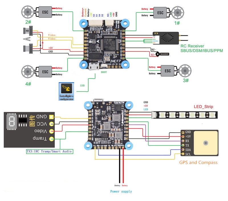 JHE F7 Dual Gyro Flight Controller