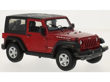 Jeep Wrangler Closed Roof Red 1:24 Scale Welly Diecast Model