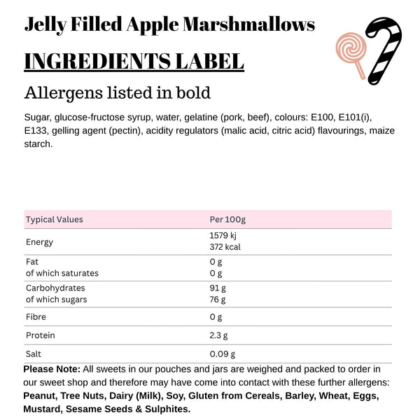 Jelly Filled Apple Marshmallows