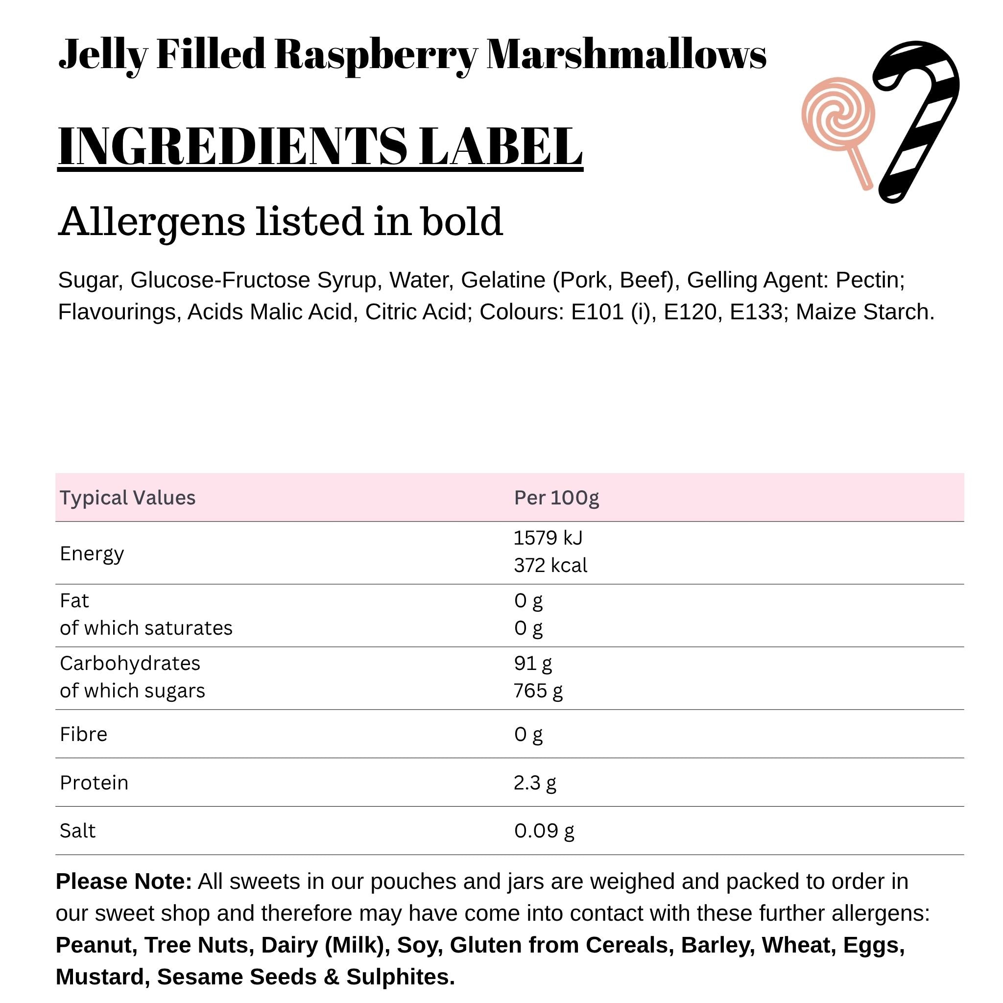 Jelly Filled Raspberry Marshmallows