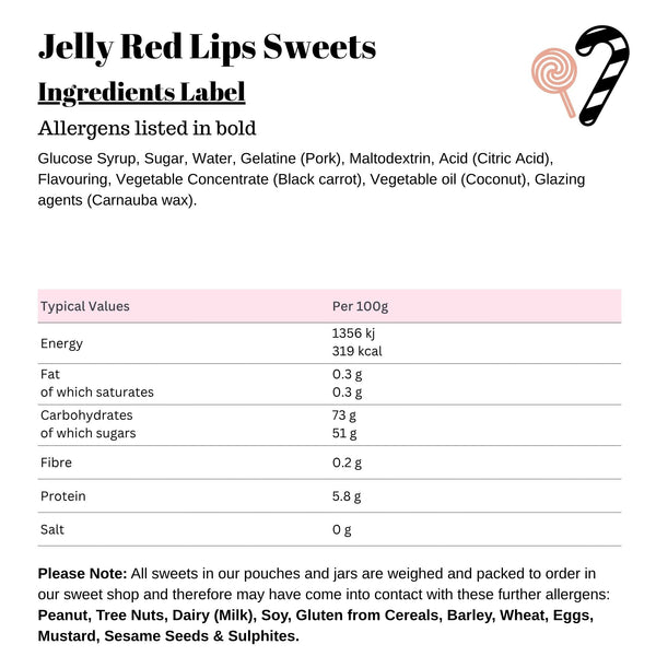 Jelly Red Lips Sweets