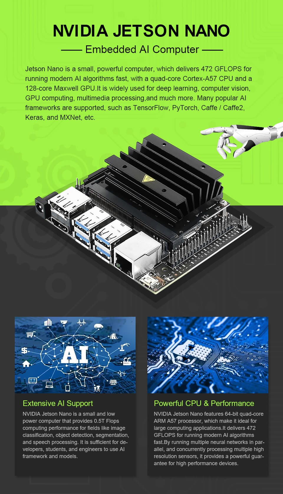 JetRacer AI Robot Car Kit for Nvidia Jetson