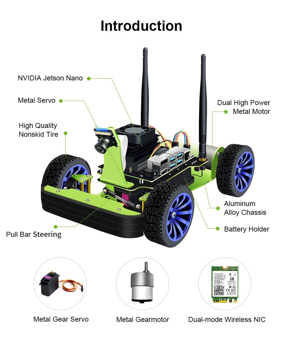 JetRacer AI Robot Car Kit for Nvidia Jetson