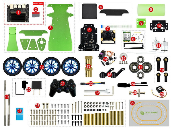JetRacer AI Robot Car Kit for Nvidia Jetson