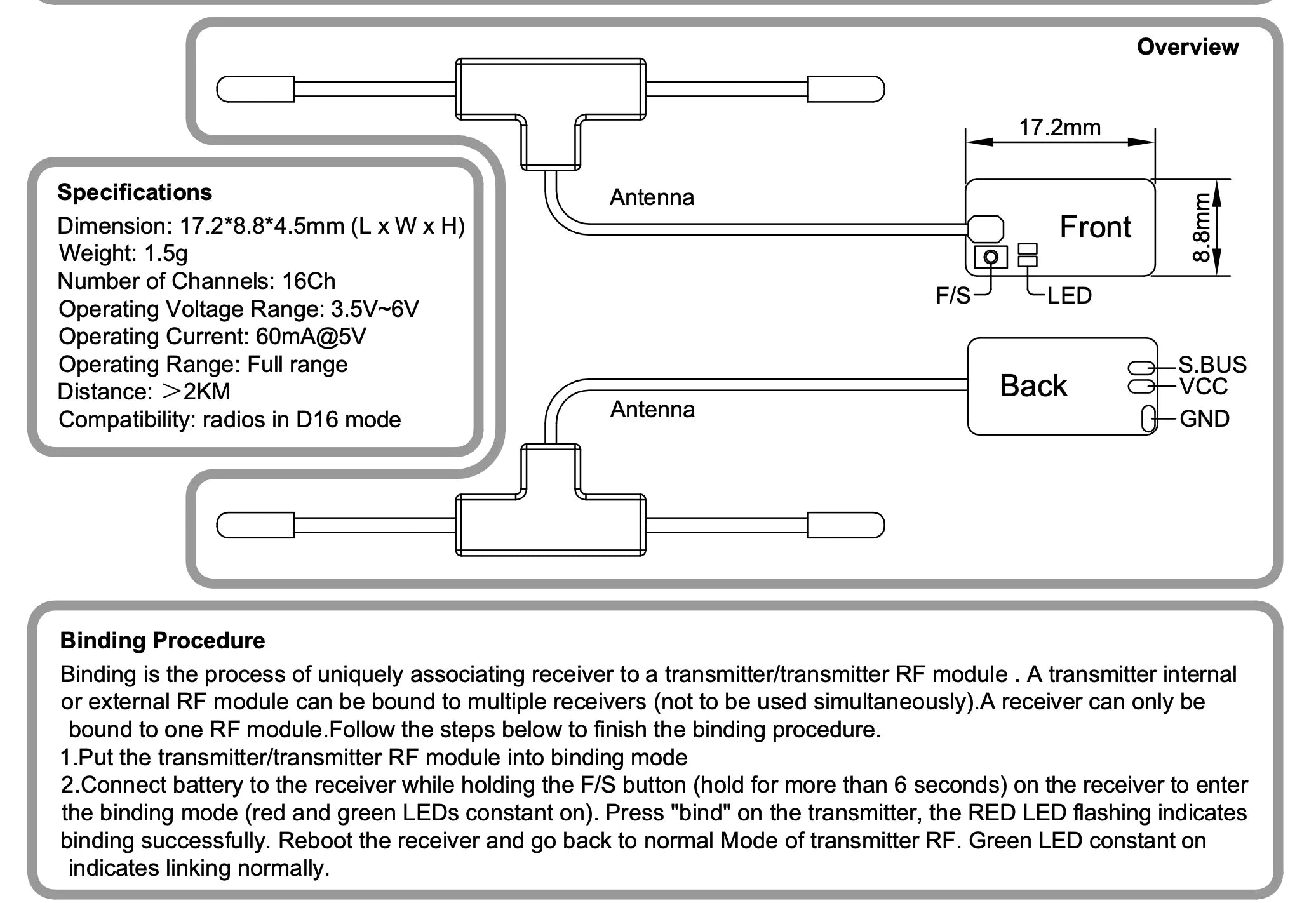 Jumper R1 V2 Mini D16 Receiver