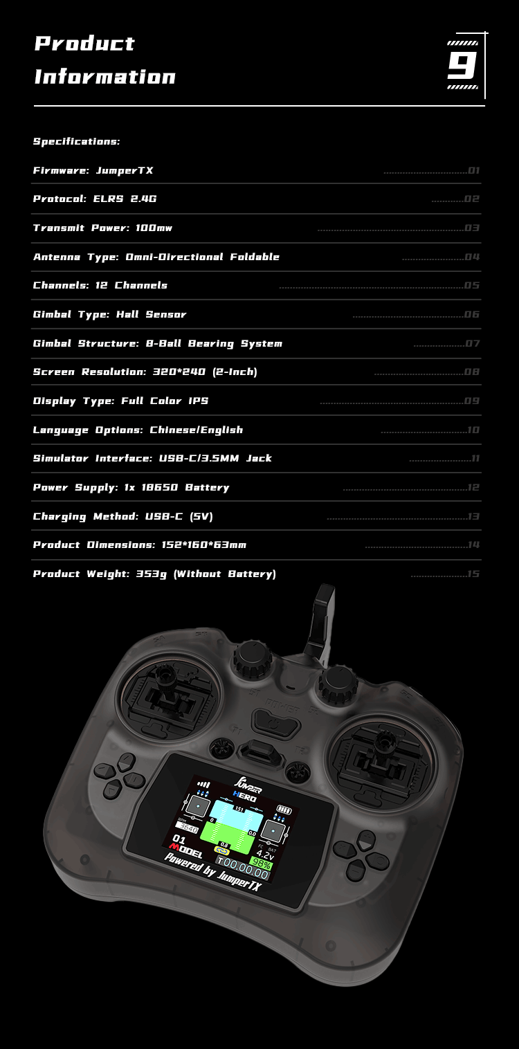 Jumper Smart 2.4Ghz ELRS Radio Controller