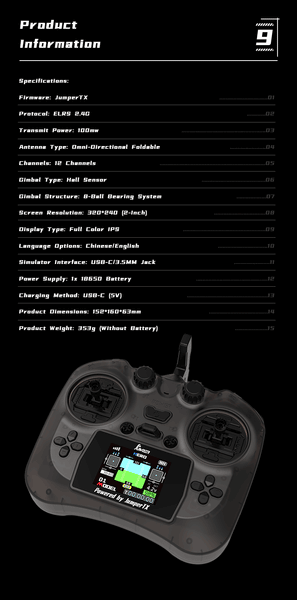 Jumper Smart 2.4Ghz ELRS Radio Controller