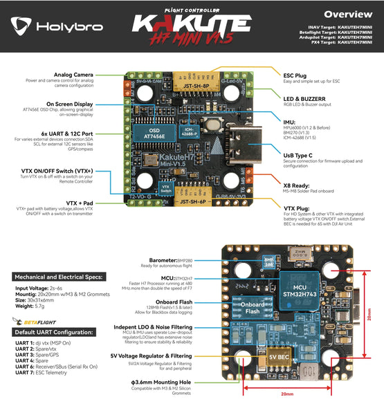 Kakute H7 Mini Flight Controller