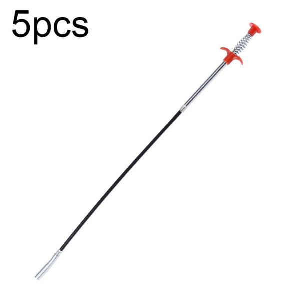 5pcs Multifunctional Four-claw Grapple Bendable Hose Sewer Dredge, Specification: 300cm, 5pcs 300cm