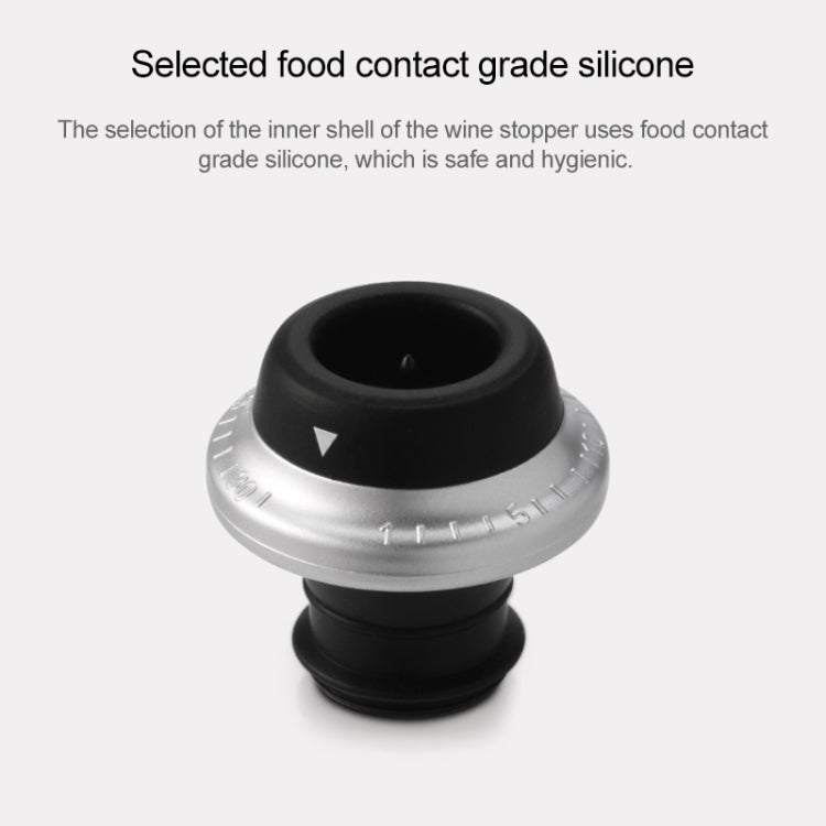 Original Xiaomi Youpin CircleJoy Stainless Steel Red Wine Preservation Stopper Set, Style: 4 Stoppers in One Pump, 4 Stoppers in One Pump