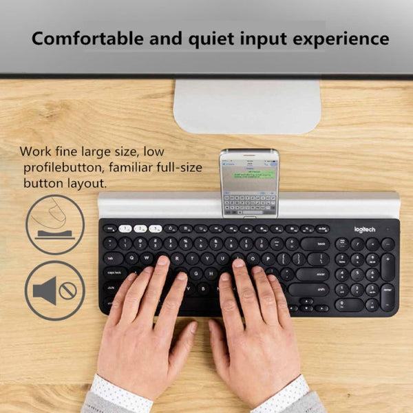 Logitech K780 Multi-device Bluetooth + Unifying Dual Mode Wireless Keyboard with Stand