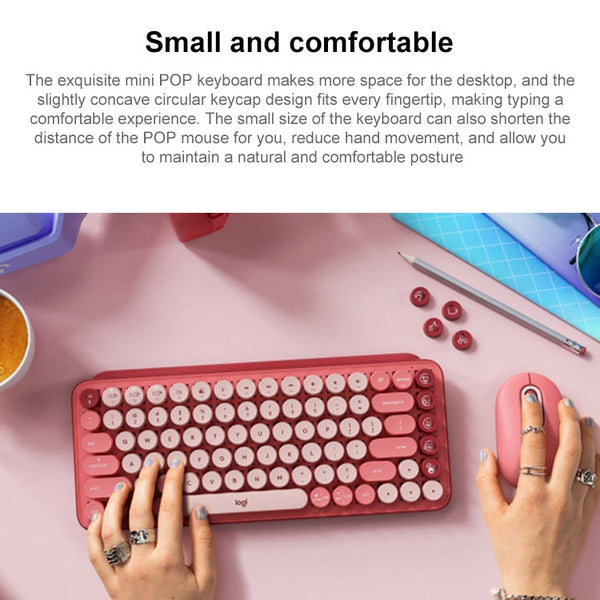 Logitech POP KEYS Round Button Bluetooth Mechanical Keyboard