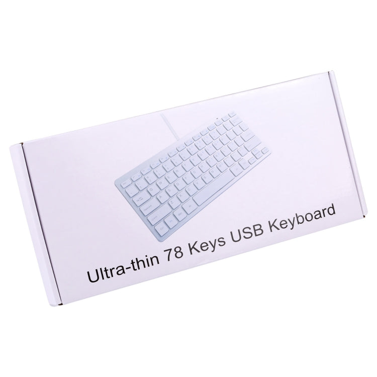 450 78 Keys Ultra-thin USB Wired Keyboard