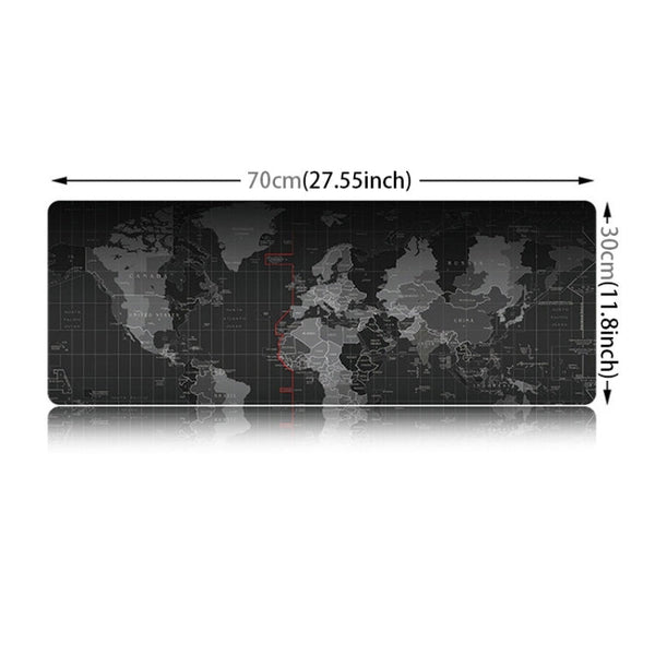 Extended Large Anti-Slip World Map Pattern Soft Rubber Smooth Cloth Surface Game Mouse Pad Keyboard Mat, Size: 70 x 30cm, Size: 70 x 30cm